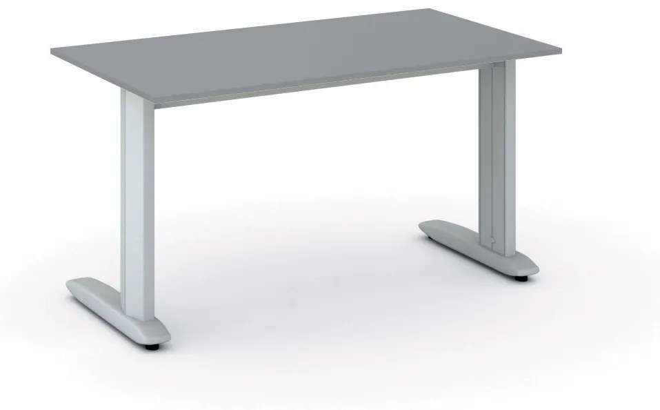 Kancelársky písací stôl PRIMO FLEXIBLE 1400 x 800 mm, grafitová