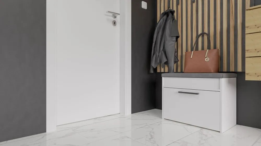 Botník (skrinka na topánky) Puntuable Mini 1 (biela). Akcia -22%. Vlastná spoľahlivá doprava až k Vám domov. 1132603