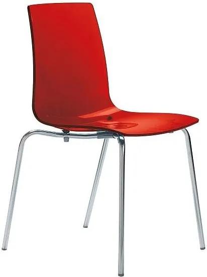Židle Last,červená/transparentní SLOL_rotr SitBe