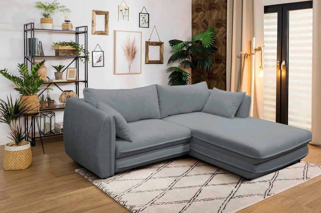 XXXLutz ROHOVÁ SEDAČKA, textil, sivá MID.YOU - Sedačky - 001574005803