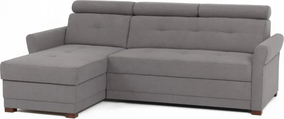 Rohová sedacia súprava Harris, ocelovo šedá látka, ľavý roh