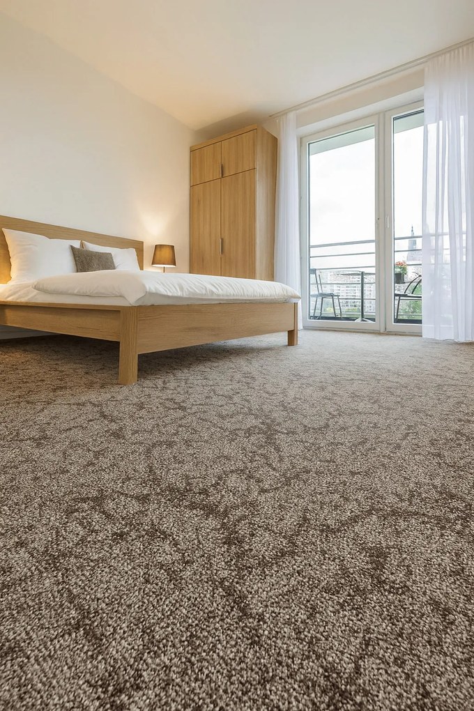 Metrážny koberec Marbeline 190 hnedá, na mieru, šíře 4m, hnedá, filc, detská izba, Spoltex