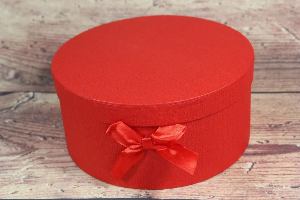 Ozdobná krabica - červená (p. 19 cm, v. 11 cm)