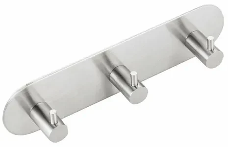 SAPHO 32203 samolepiaci trojháčik, okrúhly, brúsená nehrdz. oceľ