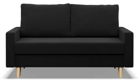 Dvojmiestna pohovka BLANK Comfort rozkladacia, čierna
