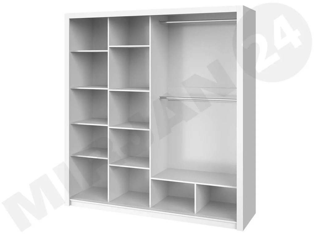Spálňa Kler VI, Farby: biela / biely + ekokoža soft 017 pik