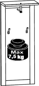 Vešiakový panel Romance, smrekovec/dub