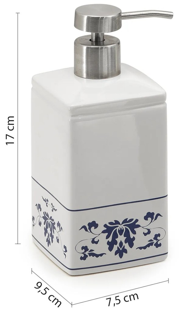 Gedy Gedy, CIXI dávkovač mydla na postavenie, porcelán, modrá/biela, CX8189