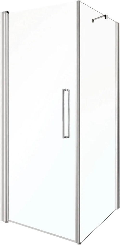 Novoterm Štvorcový sprchový kút NV-Monica 90x90 chróm/transparent - bez vaničky