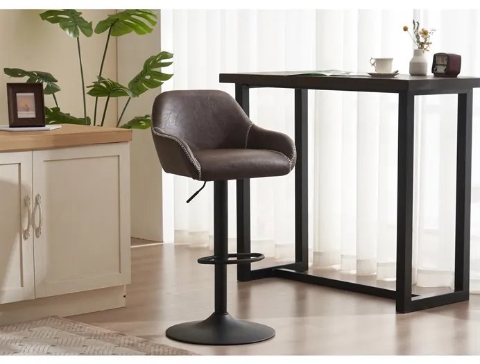 Autronic BONTEC Barová stolička, hnedá, ekokoža, AUB-716 BR3 Farba: Šedá