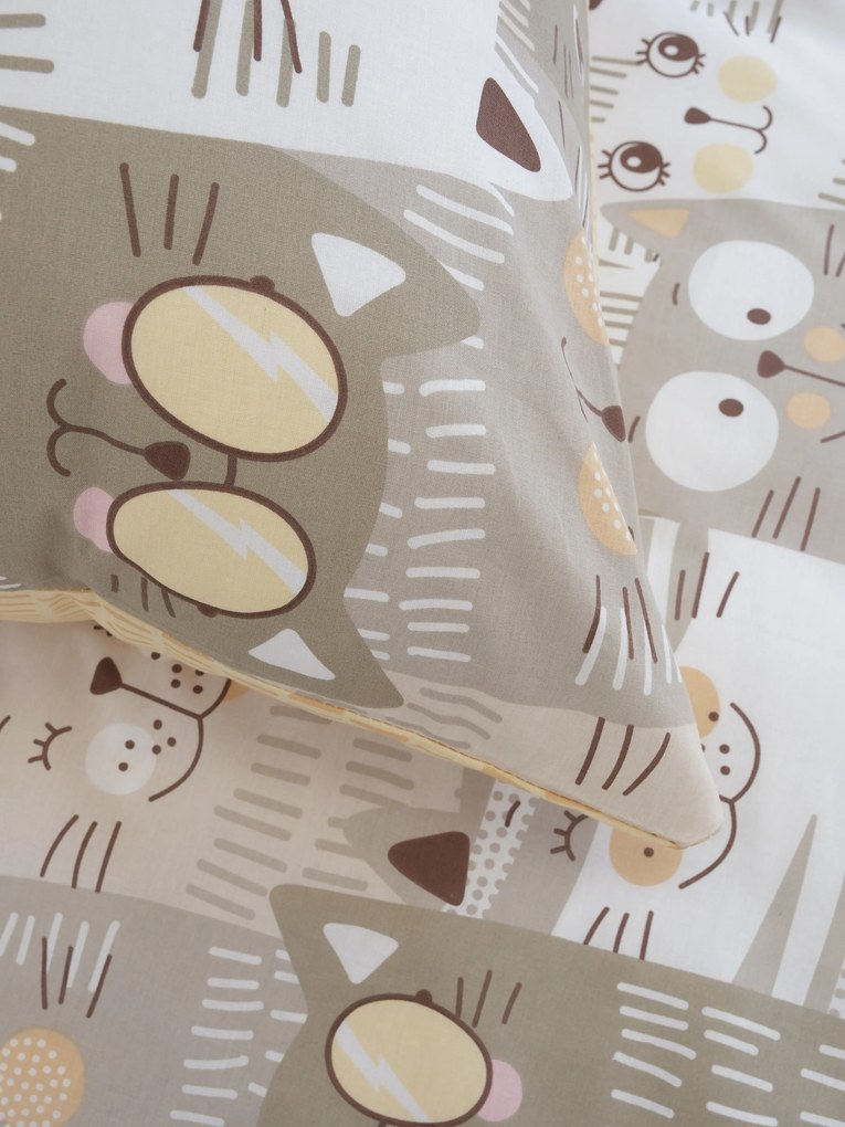 Bavlnená obliečka na vankúš Renforcé 40 × 60 cm - Mačacia invázia