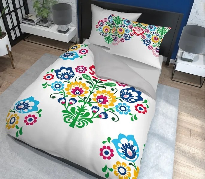 Bavlnené posteľné obliečky s ľudovým motívom