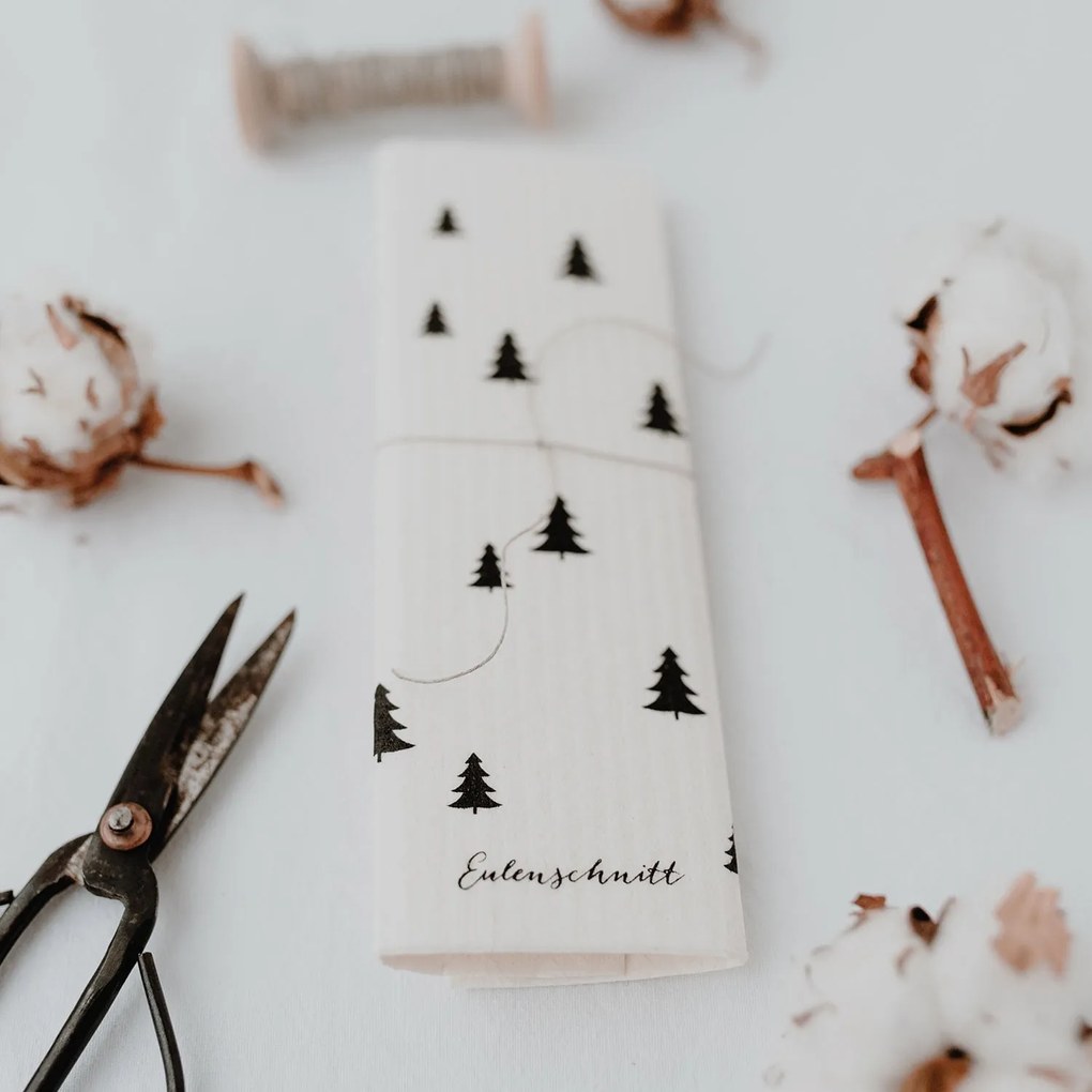 Eulenschnitt Prírodná hubová utierka Fir Trees – set 3 ks