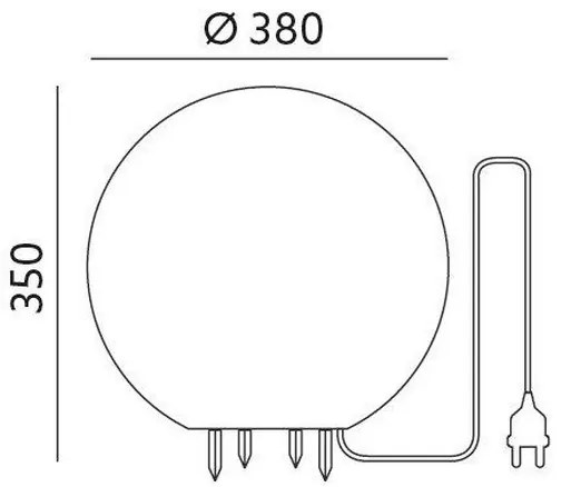 Vonkajšie dekoračné svietidlo GARDEN BALL 1xE27/40W/230V IP65 pr. 38 cm
