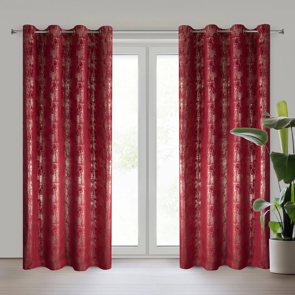 ZATEMŇOVACÍ ZÁVES NA KRÚŽKOCH INGRID 140X250 CM VZOROVANÁ