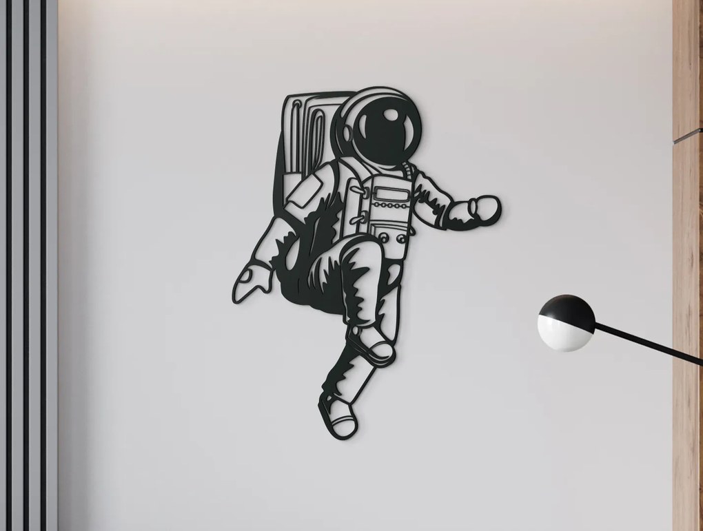 drevko Drevená nálepka Astronaut Rozmer obrazu: 42,5 x 32,5 cm, Farba dekorácie: Čierna