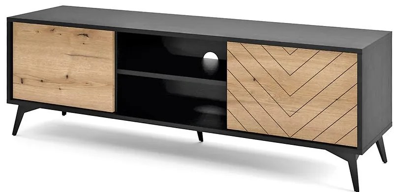 TV stolík Diamond RTV154 dub evoke/čierny