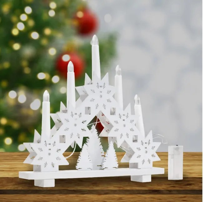 Vianočná dekorácia LED svietnik 371720