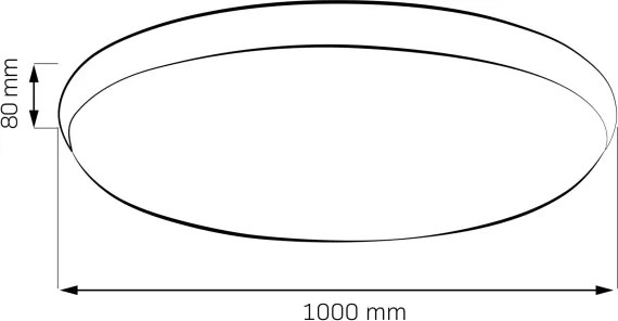 LED Stmievateľné stropné svietidlo KERN LED/100W/230V pr. 100 cm čierne + DO