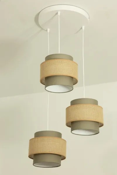 Brilagi - Luster na lane RESNA 3xE27/60W/230V pr. 45 cm hnedá/béžová