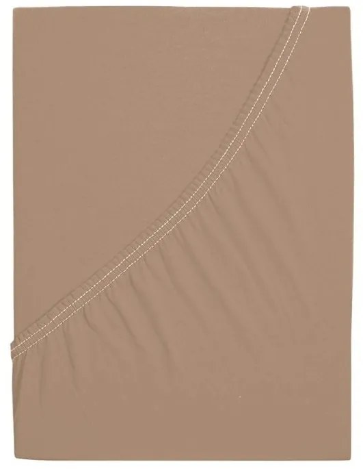 Jersey plachta do detskej postieľky EXCLUSIVE 70x140 cm svetlo hnedá