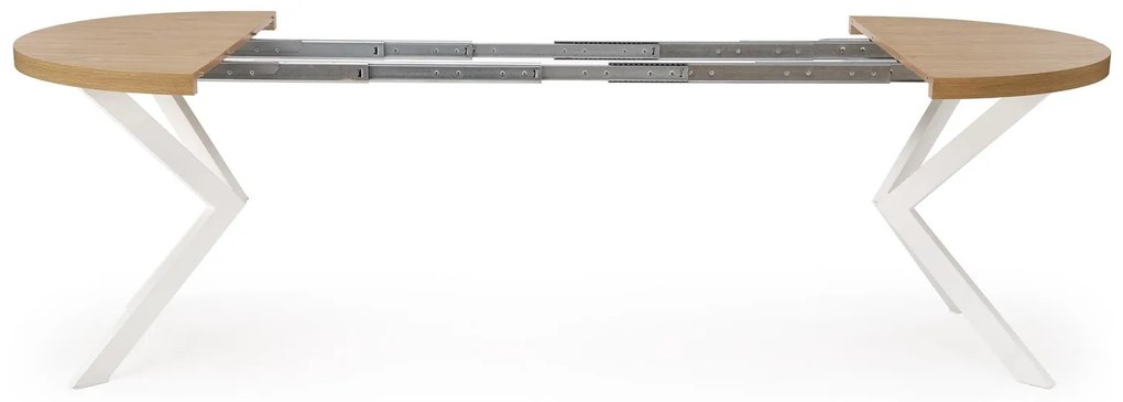 Jedálenský rozkladací stôl PERONI 100/250 cm dub craft zlatý/biely