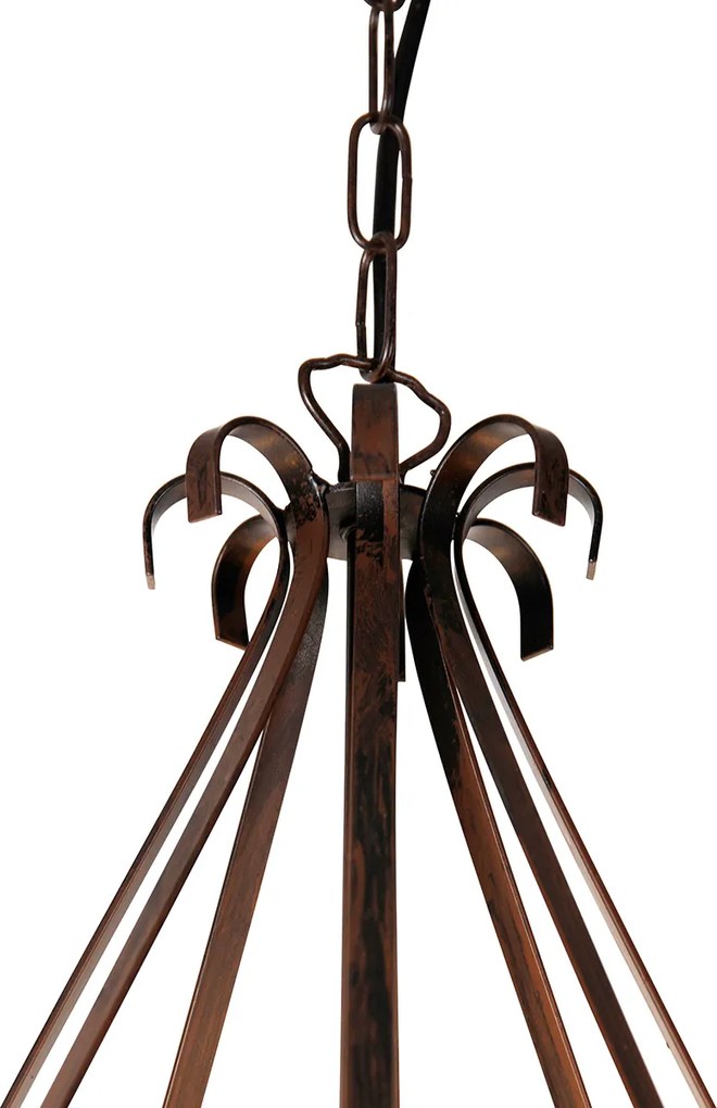 Inteligentný luster hrdzavohnedý 8-svetlo vrátane Wifi B35 - Giuseppe