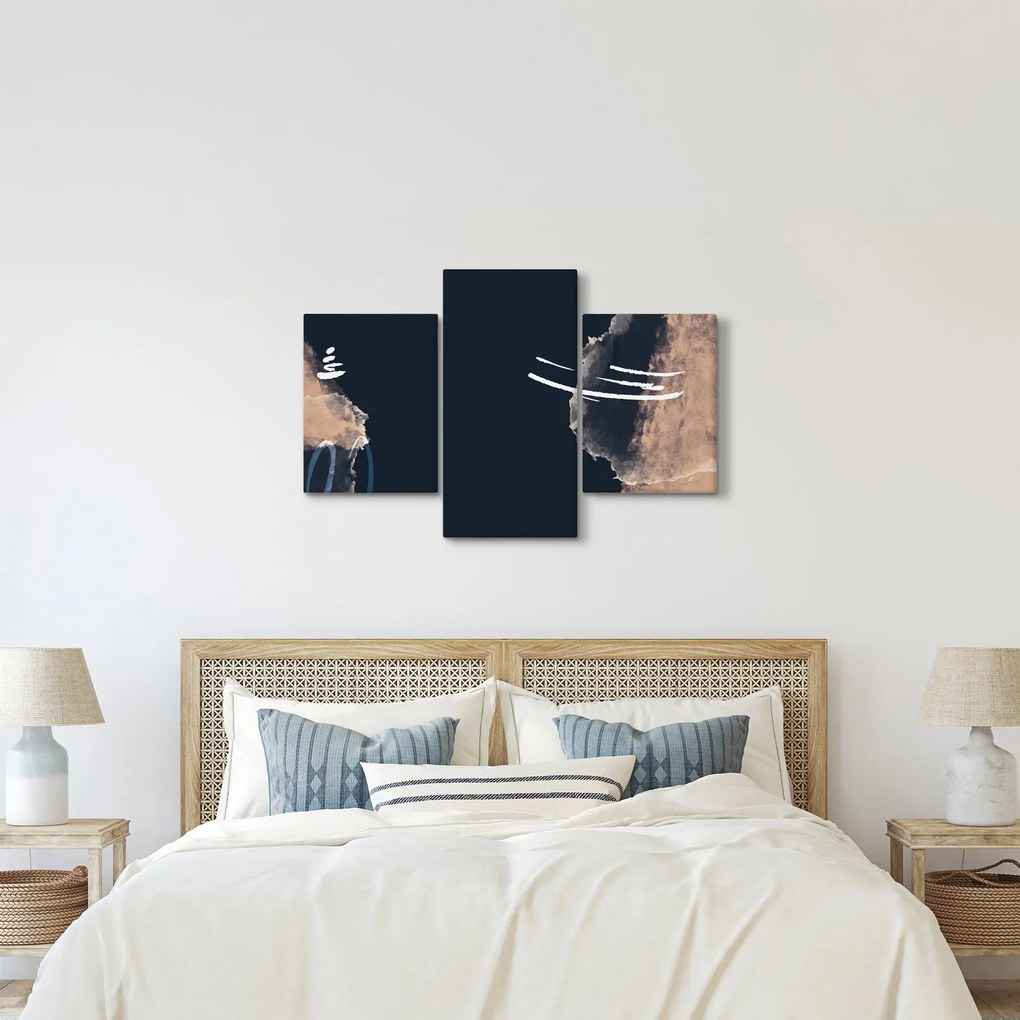 Obraz - Tmavomodrá abstrakcia (90x60 cm)