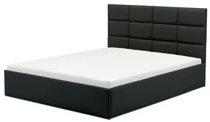 Čalúnená posteľ TORES II s penovým matracom rozmer 180x200 - Eko-koža cm Čierna eko-koža