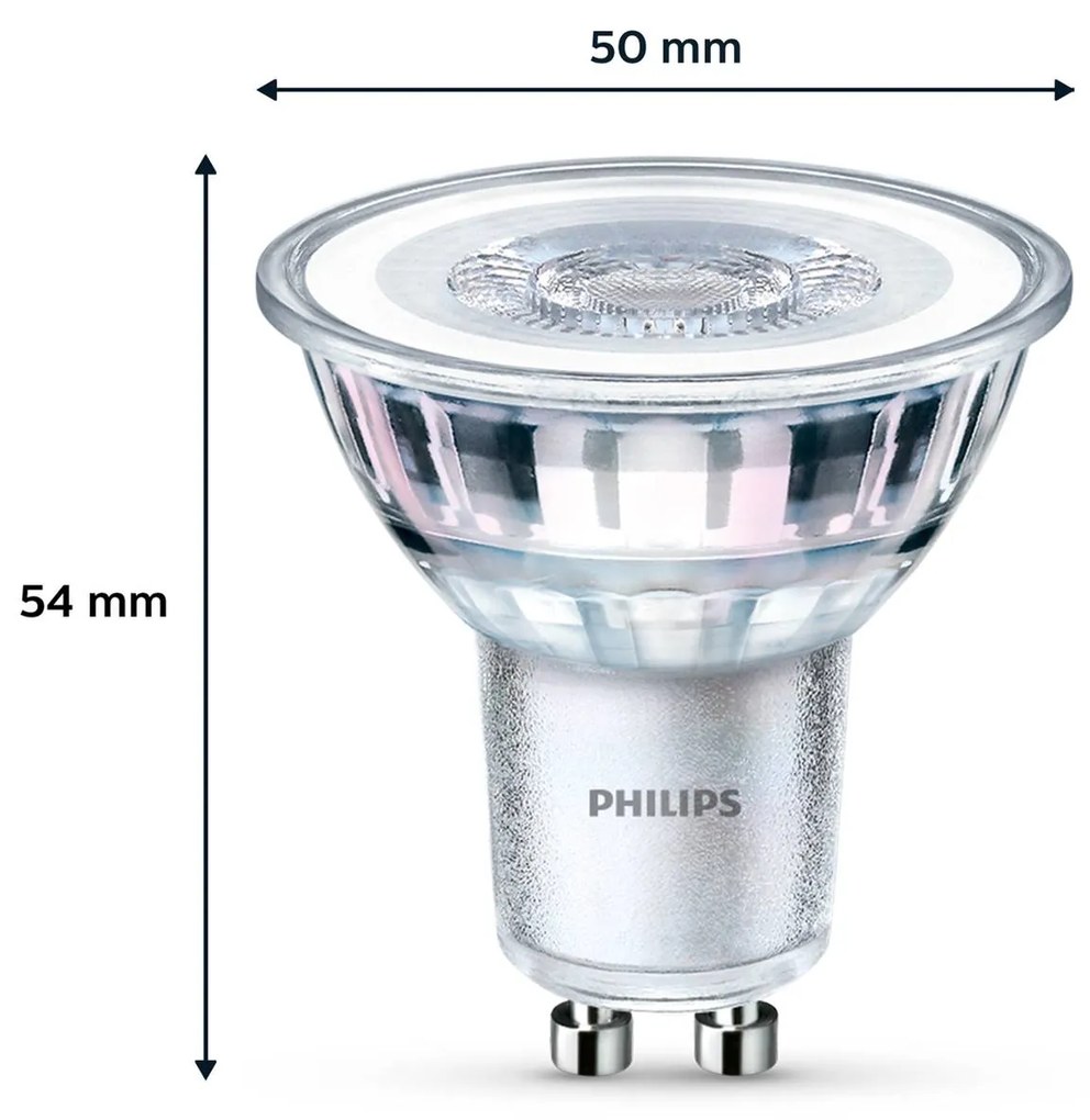 Philips LED GU10 4,6W 355lm 827 číra 36° 2 ks