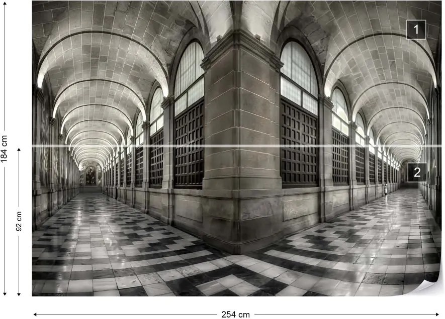 Fototapeta GLIX - The Corridors Of The Escorial + lepidlo ZADARMO Vliesová tapeta  - 254x184 cm