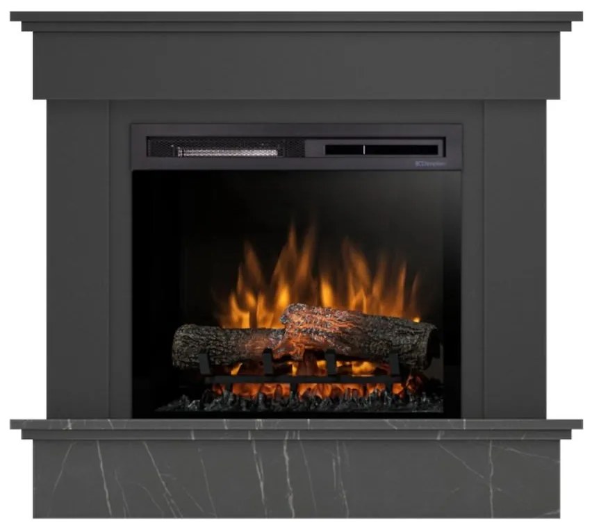 Elektrický krb Tormes 23 čierny/čierny mramor