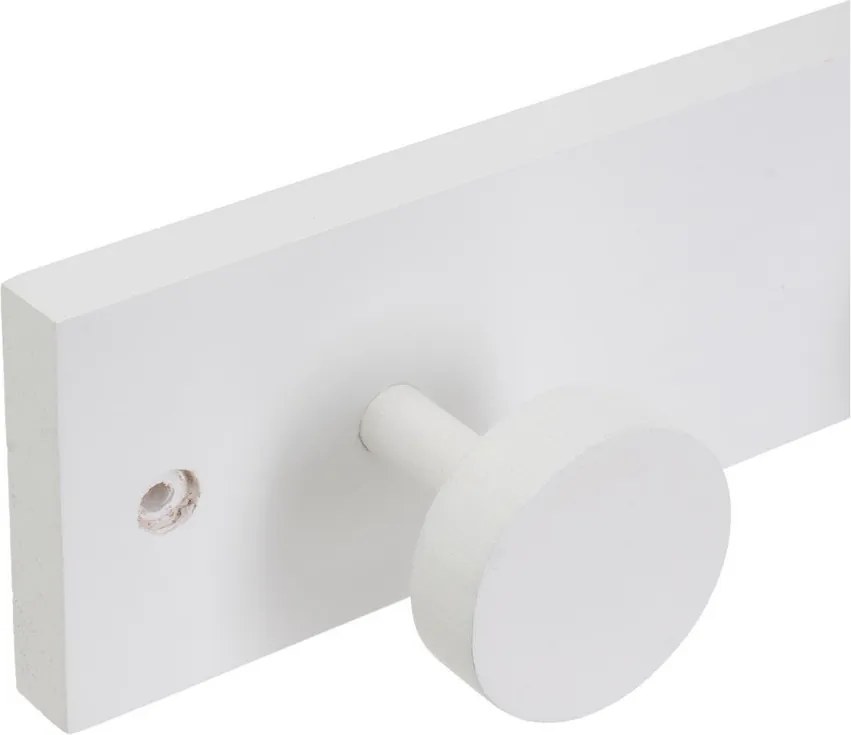 Biely nástenný vešiak z borovicového dreva 40 cm Anillos – Casa Selección