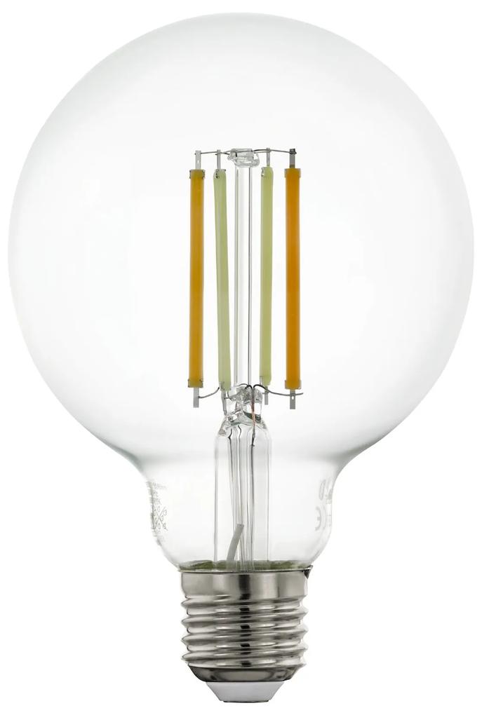 EGLO Múdra LED žiarovka LM-ZIG, E27, G95, 6W, teplá biela-studená biela, číra