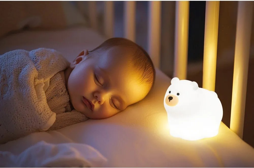 Krémovobiele detské nočné svietidlo Knut – Fischer &amp; Honsel