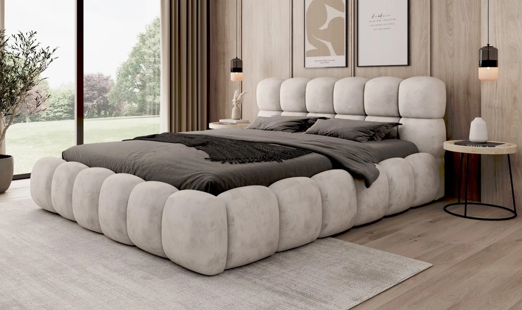 ČALÚNENÁ POSTEĽ ASHLEY 200x200 APHRODITE 01 IVORY