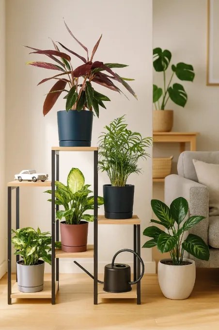 Stojan na kvety PANORAMA svetlý dub