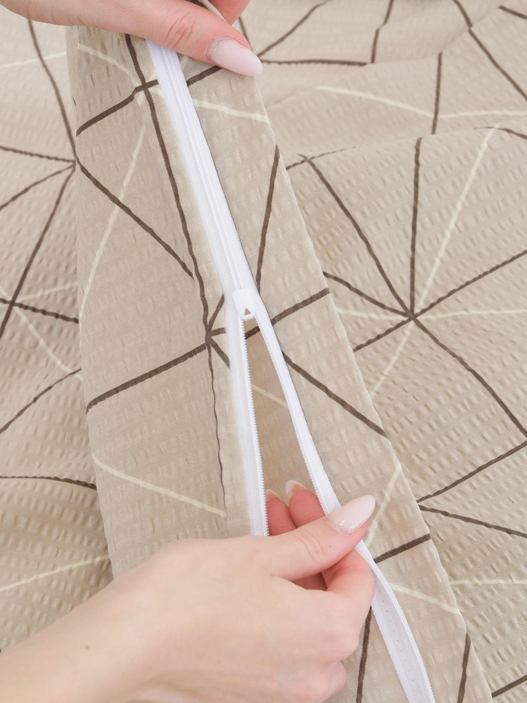 Krepová obliečka na vankúš Renforcé 70 × 90 cm - Sebastian béžový