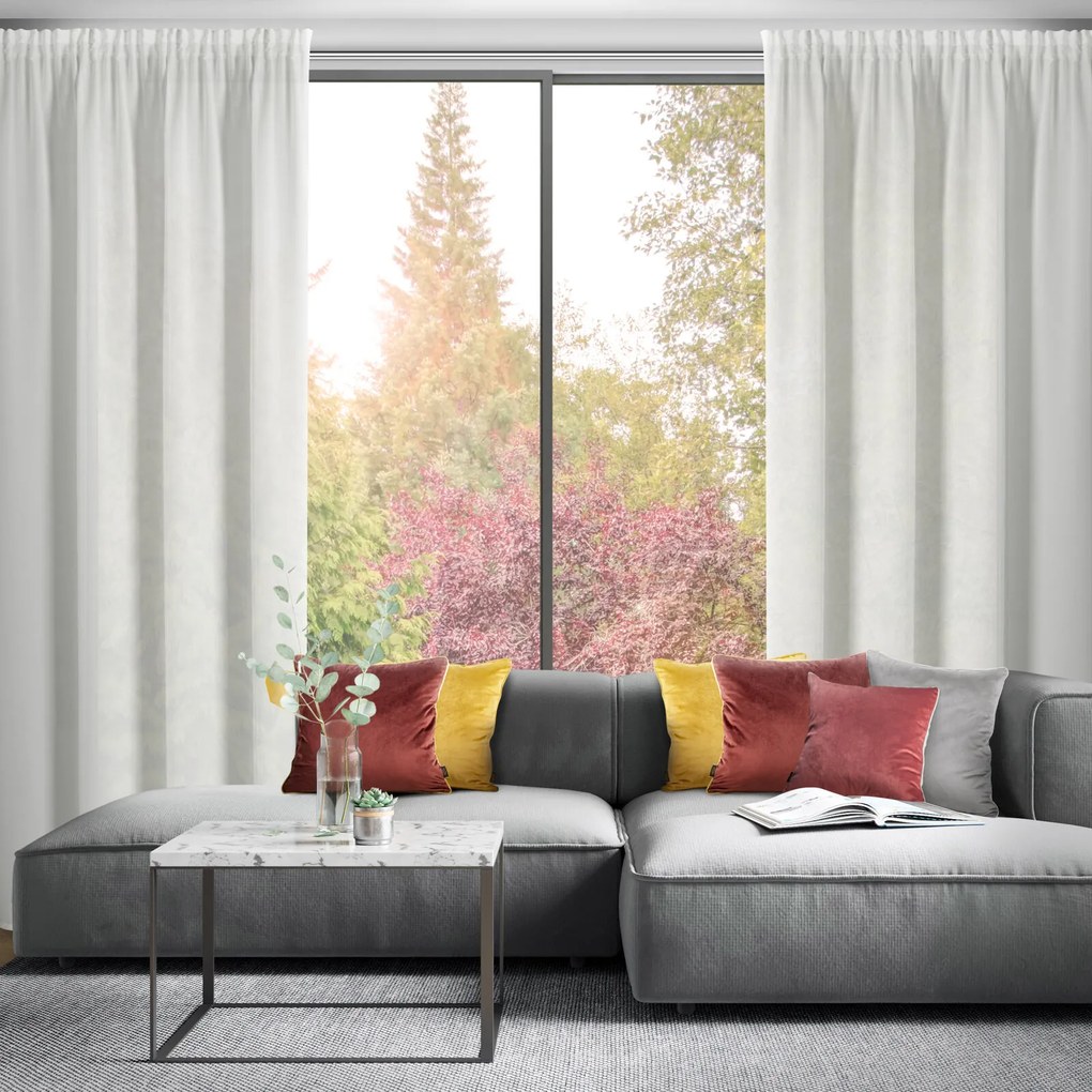 ZÁCLONA NA PÁSKE ROSSI 135X270 CM BIELA