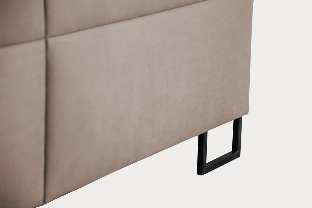 Posteľ Amy 180x200 cm, béžová latté látka