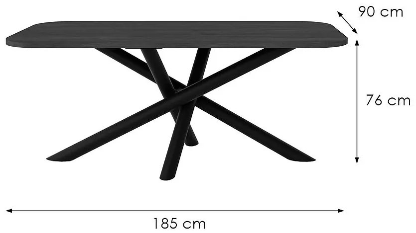Stôl Oslo 185x90cm popol Portland