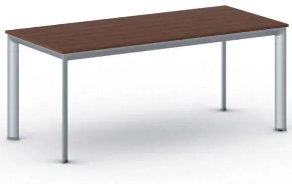 Kancelársky stôl PRIMO INVITATION, sivostrieborná podnož 1800 x 800 mm, čerešňa