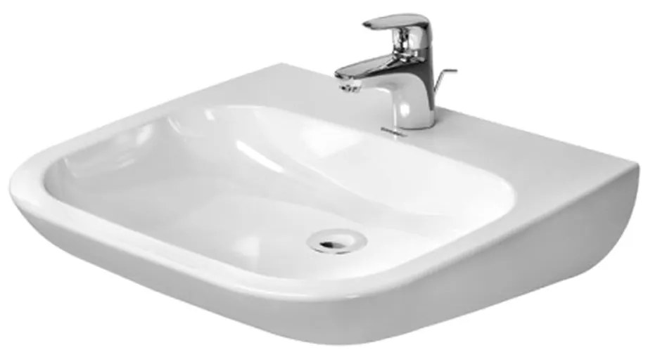 Duravit D-Code - Umývadlo 600x550 mm, bez prepadu, biela 23136000002