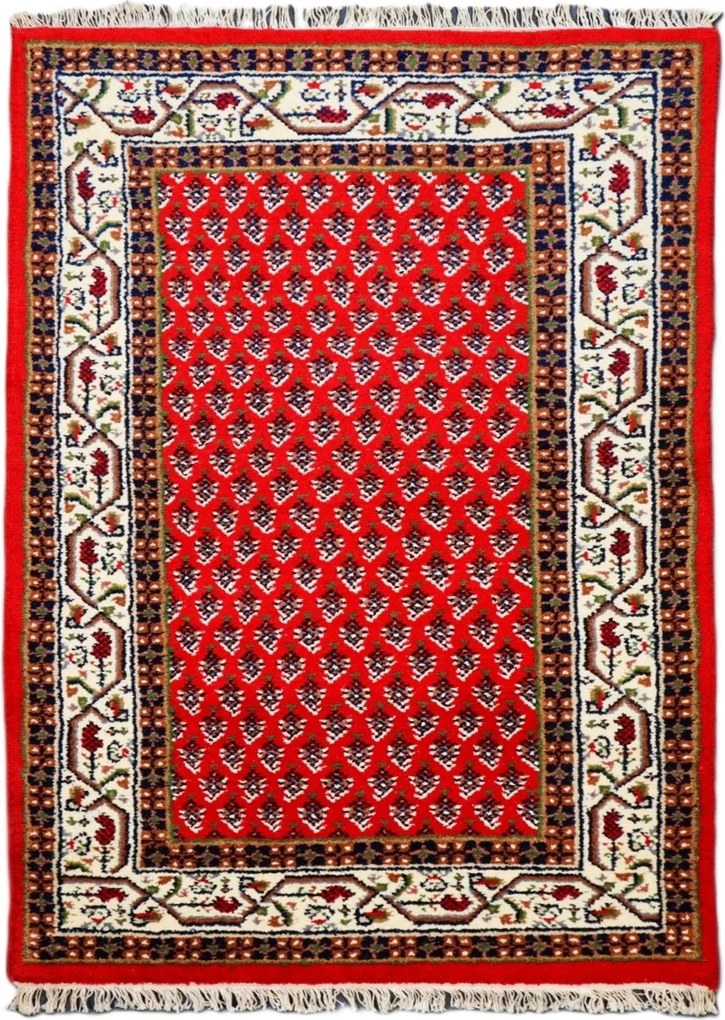 Asra, Kusový ručne tkaný koberec Mir red, 90x160, červená, obývacia izba