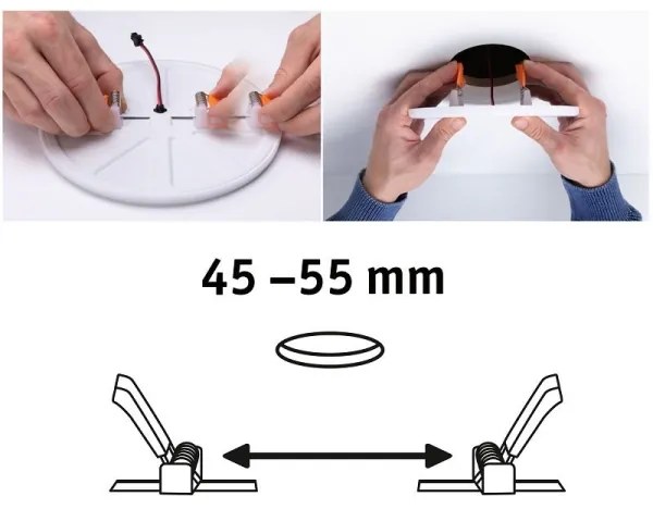 Paulmann 92387 - LED/4,5W IP44 Kúpeľňové podhľadové svietidlo VARIFIT 230V