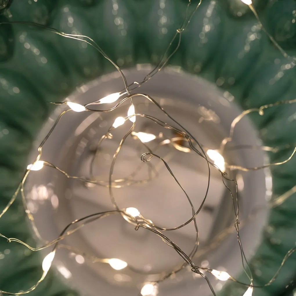 LED svietnik AmeliaHome MADRID 14x19,5 cm fľašovo zelený