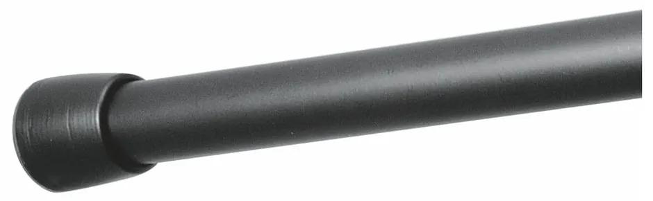 Čierna tyč na sprchový záves s nastaviteľnou dĺžkou InterDesign Cameo, 127 - 221 cm