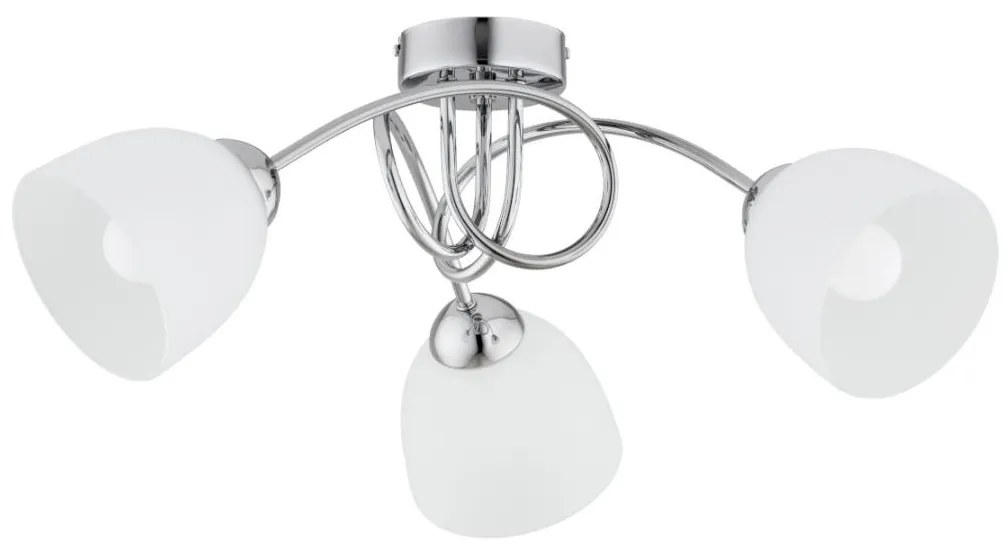 Prisadený luster SEYLA 3xE27/60W/230V lesklý chróm/biela