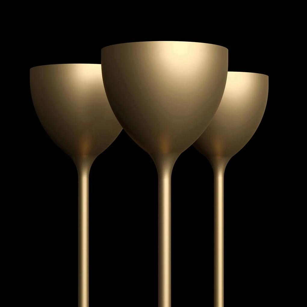 Rotaliana Drink stojaca LED lampa, luxusná zlatá