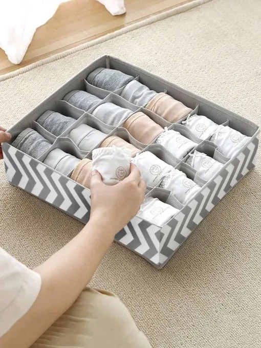 Sada štyroch organizérov SKUFF sivá / biela (4 ks)